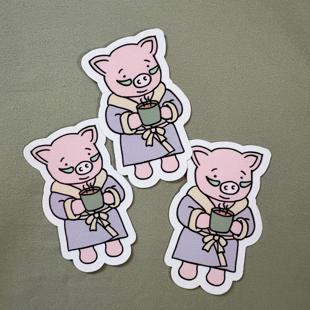 Cozy Piggy Sticker