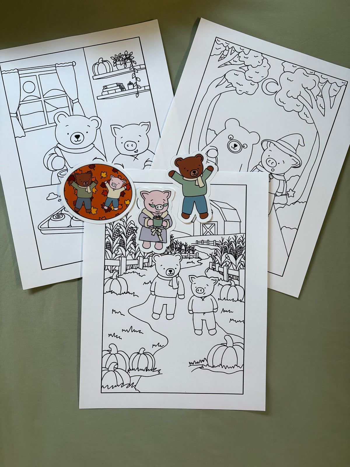 Autumn Colouring and Sticker Bundle